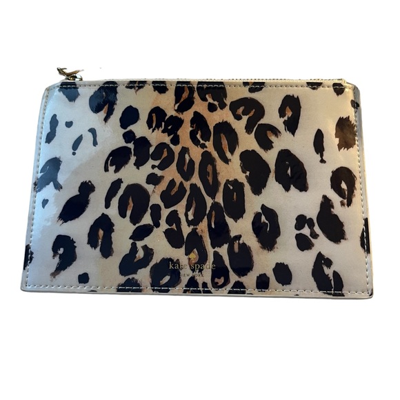 New Kate Spade animal print make up travel bag clutch - Picture 2 of 7